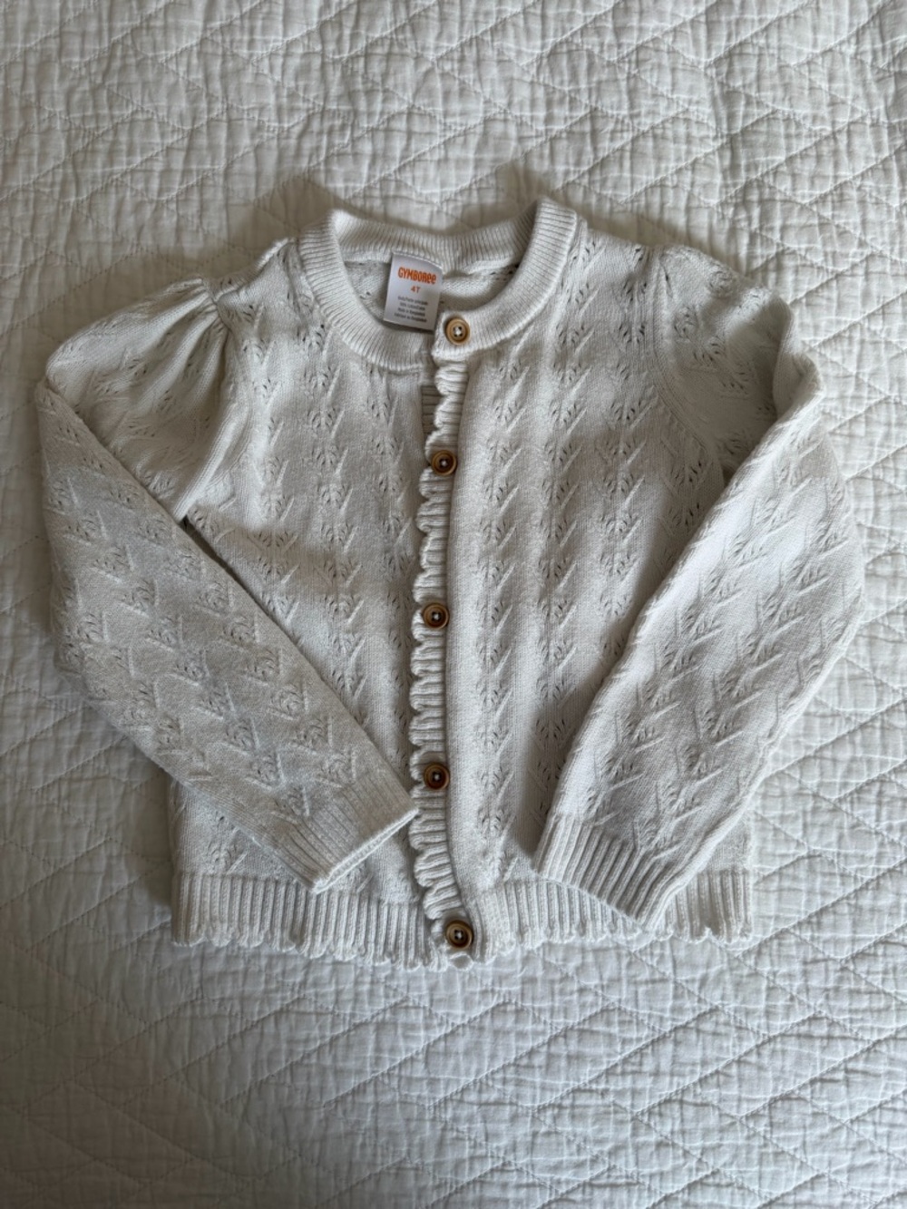 Gymboree Cream Knit Cardigan Sweater